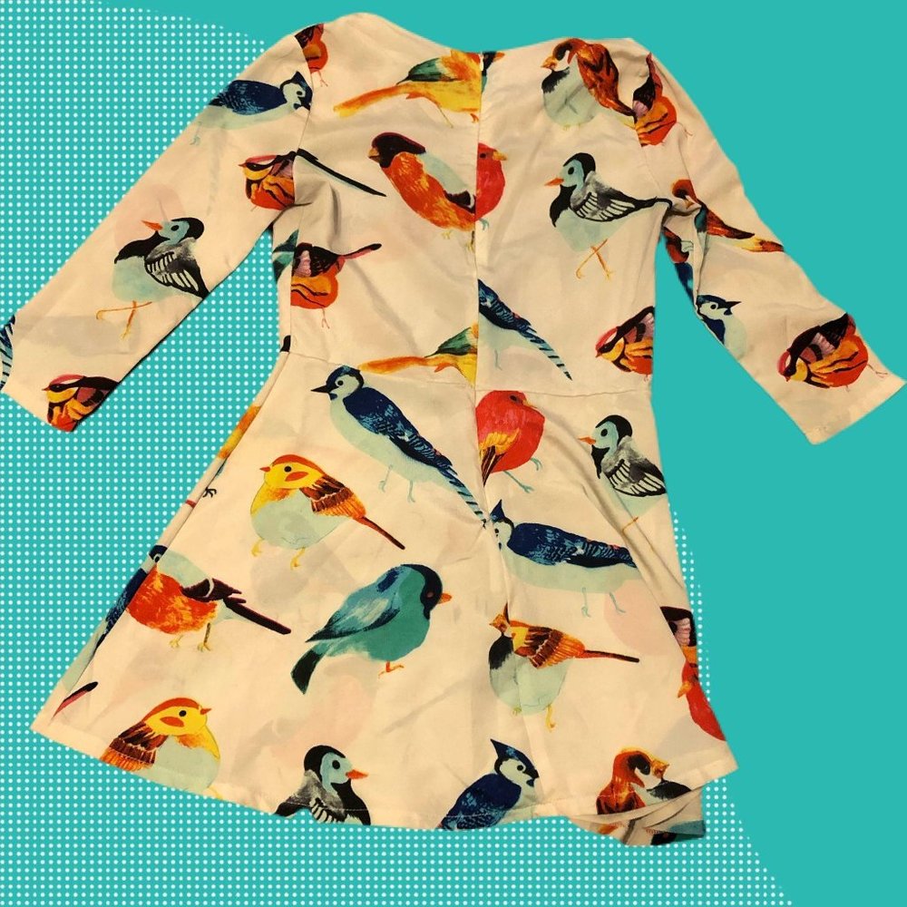 Mei NA Silk bird dress - Picture 3 of 3